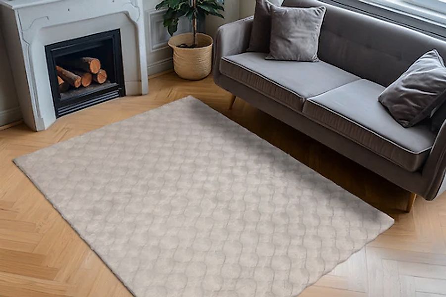 Obsession Teppich "Diamond Cut 800" rechteckig 30 mm Höhe Uni Farben, Hoch- günstig online kaufen