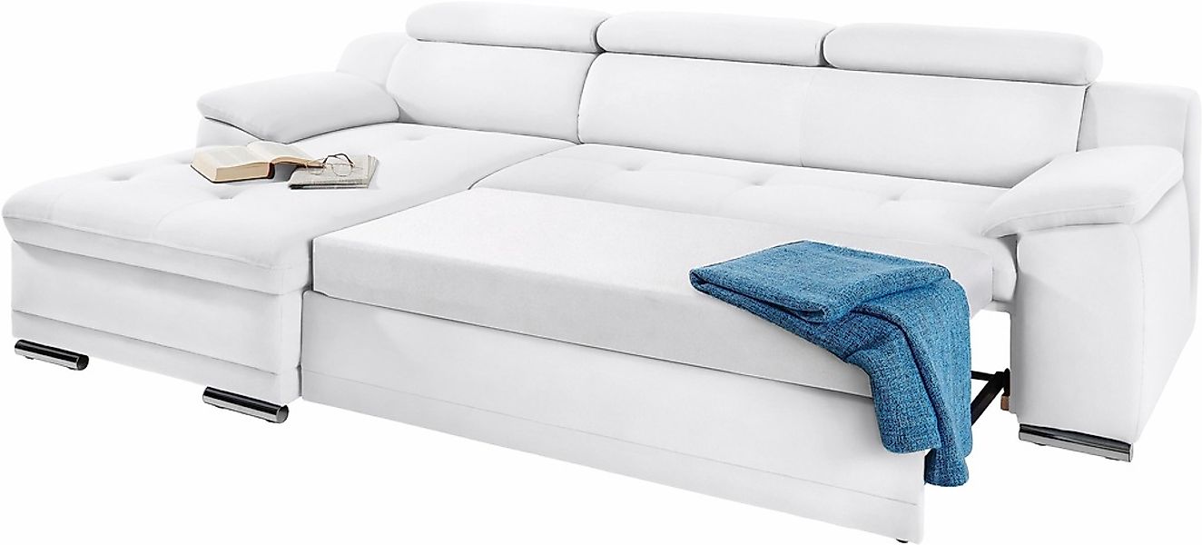 sit&more Ecksofa »Andiamo L-Form«, wahlweise mit Bettfunktion, inklusive Ko günstig online kaufen