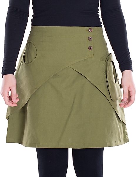 Vishes Minirock Damen Mini-Rock Baumwolle A-Linie günstig online kaufen