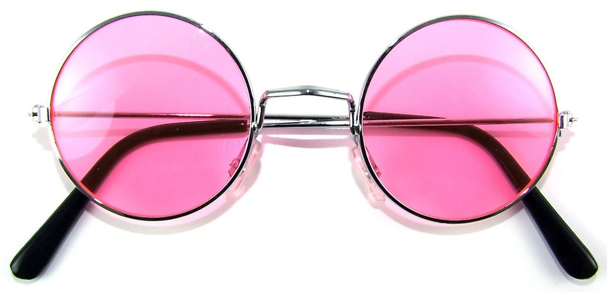 Das Kostümland Verkleidungsmaske Lennon Brille Nickelbrille, Rosa günstig online kaufen