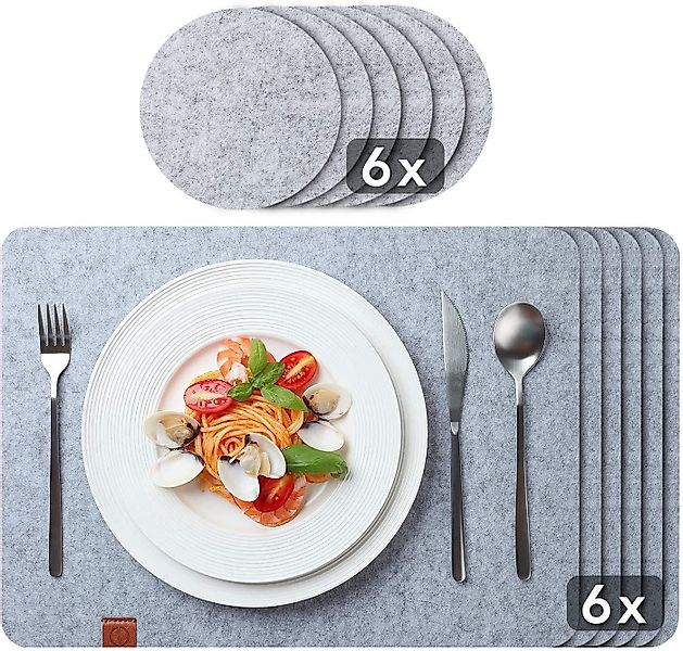 Loco Bird Platzset aus Filz, Tischset 12er Set Rechteckig, 44x32 cm Telleru günstig online kaufen