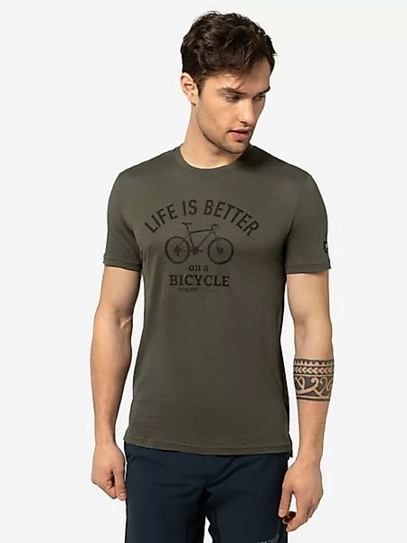 SUPER.NATURAL T-Shirt für Herren aus Merino M BETTER BIKE TEE mit coolem Fa günstig online kaufen