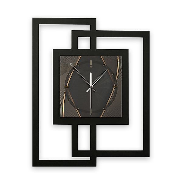 Kreative Feder Wanduhr Design-Wanduhr „Dark Elegance“ günstig online kaufen