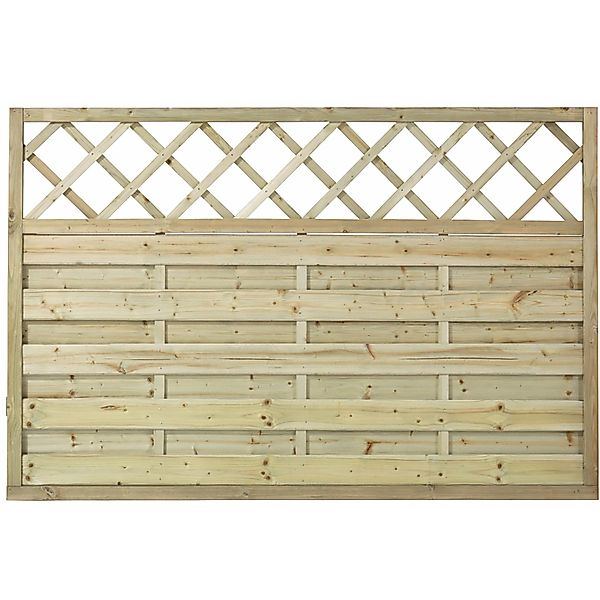 Vorgartenzaun Bergen mit Gitter Nadelholz druckimprägniert 180 x 120 cm günstig online kaufen