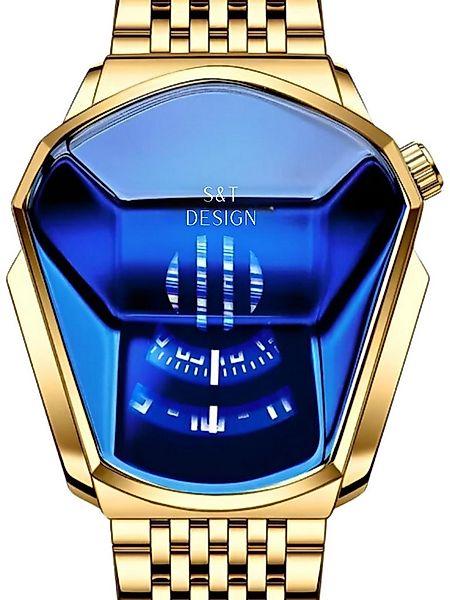 S&T Design Quarzuhr Herren Uhr Edelstahl Armbanduhr Herrenuhr, (Geschenkebo günstig online kaufen