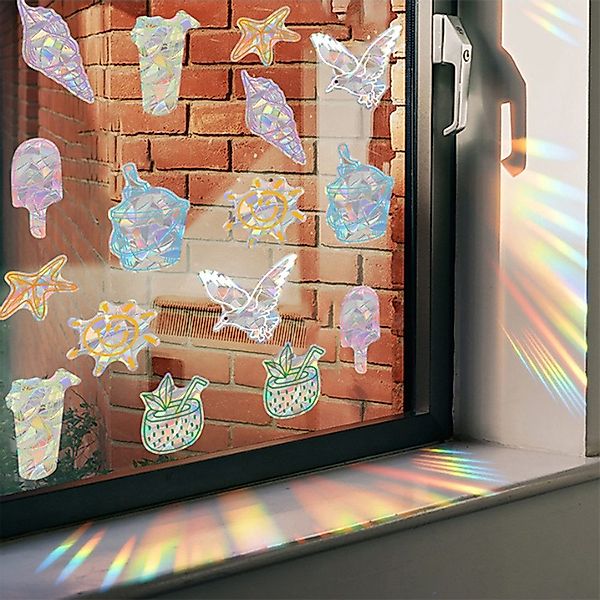 Coonoor Fensterfolie Prism-Fenster-Abziehbilder Sonnenfänger Sticker Dekora günstig online kaufen