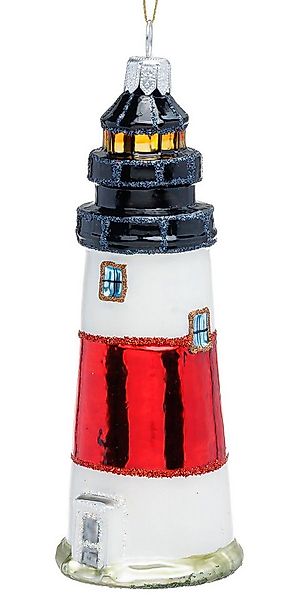 SIKORA Weihnachtsbaumkugel Leuchtturm Besondere Weihnachtskugel Glas Figur günstig online kaufen