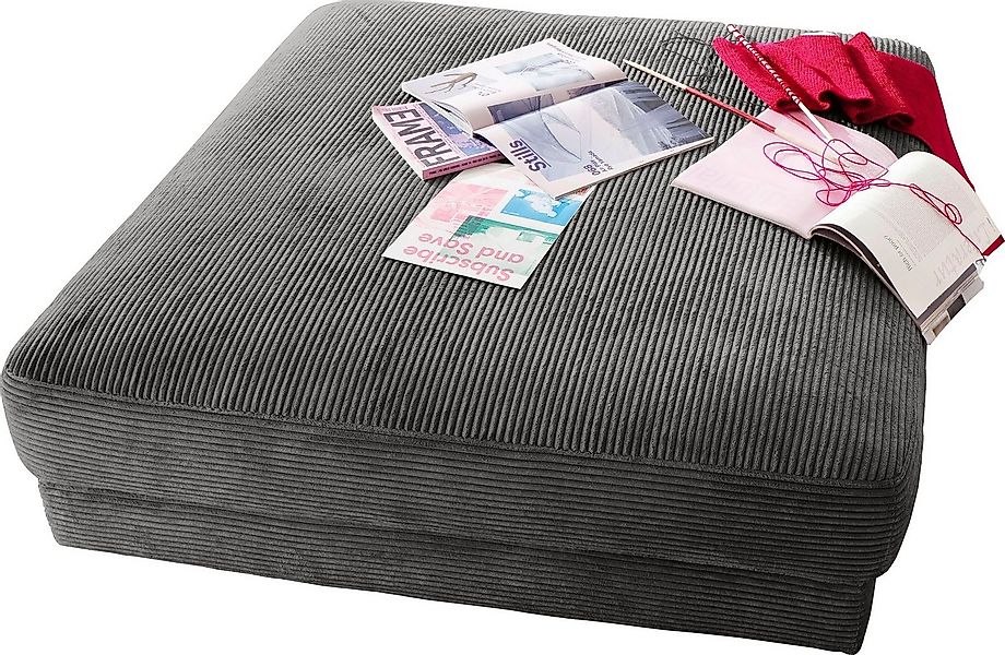 Home affaire Hocker Enisa, passend zum "Enisa"-Sofa, Bezug in Cord günstig online kaufen