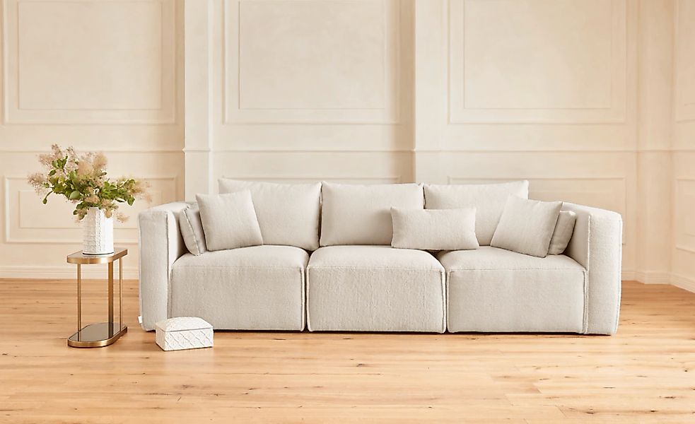 Home affaire 3-Sitzer "Comfine", zusammengesetzt aus Modulen, in 3 Bezugsqu günstig online kaufen