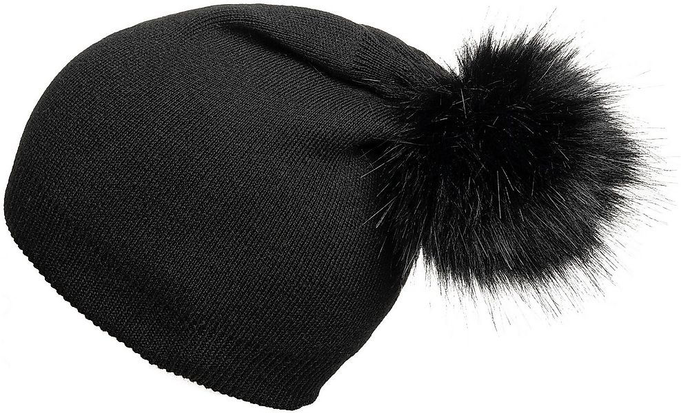 Caspar Bommelmütze MU225 warme, feine Damen Beanie Bommelmütze Doppellagige günstig online kaufen
