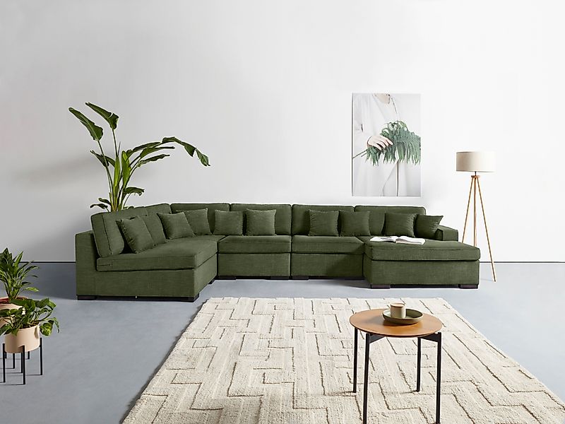 Home affaire Wohnlandschaft Skara U-Form, Lounge-Sofa günstig online kaufen