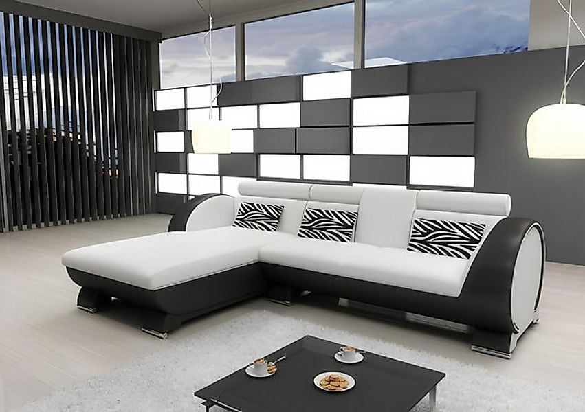 JVmoebel Ecksofa LEDERSOFA SOFA ECKCOUCH POLSTER ECKSOFA SOFAGARNITUR DESIG günstig online kaufen
