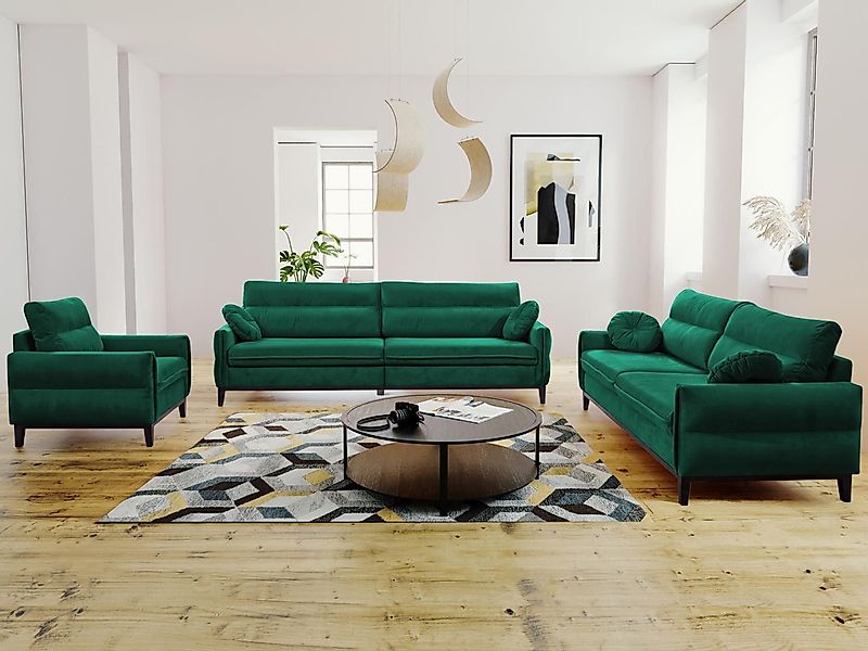 Beautysofa Polstergarnitur Belweder, (Couchgarnitur 321 Möbelset), günstig online kaufen