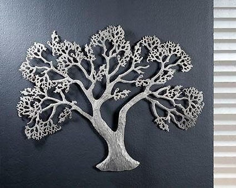 GILDE Wanddekoobjekt Wandrelief Baum, silber (1 günstig online kaufen
