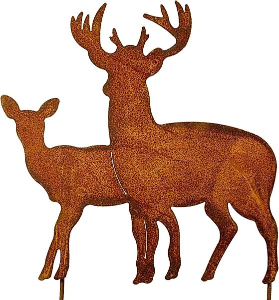 Vosteen Gartenstecker -Edelroststecker Hirsch Gruppe (1-St) günstig online kaufen
