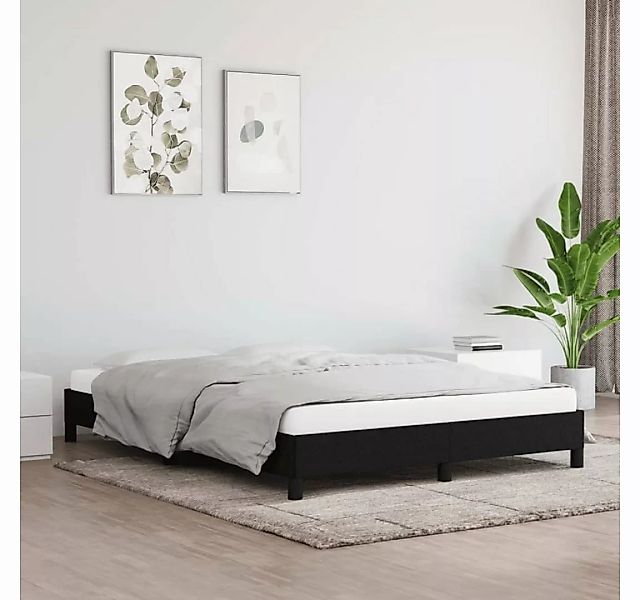 furnicato Bett Bettgestell Schwarz 140x200 cm Stoff günstig online kaufen