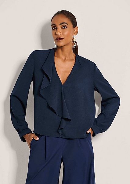 MADELEINE Langarmbluse Volantbluse mit Rüschendetails Blusenshirt mit Hemdk günstig online kaufen