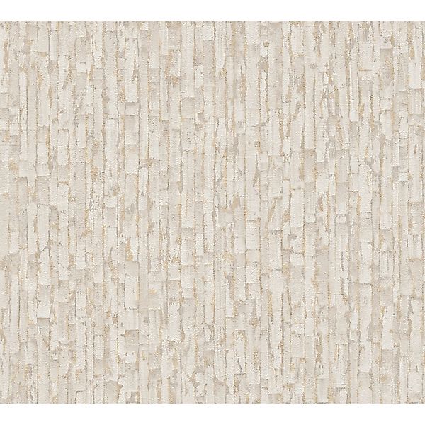 A.S. Creation Vliestapete Modern Oberfläche 10,05 m x 0,53 m Creme-Gold FSC günstig online kaufen
