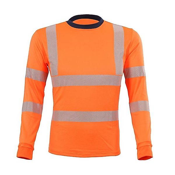 Qualitex Workwear Warnschutz-Shirt signalfarbenes Longsleeve aus Lyocell - günstig online kaufen