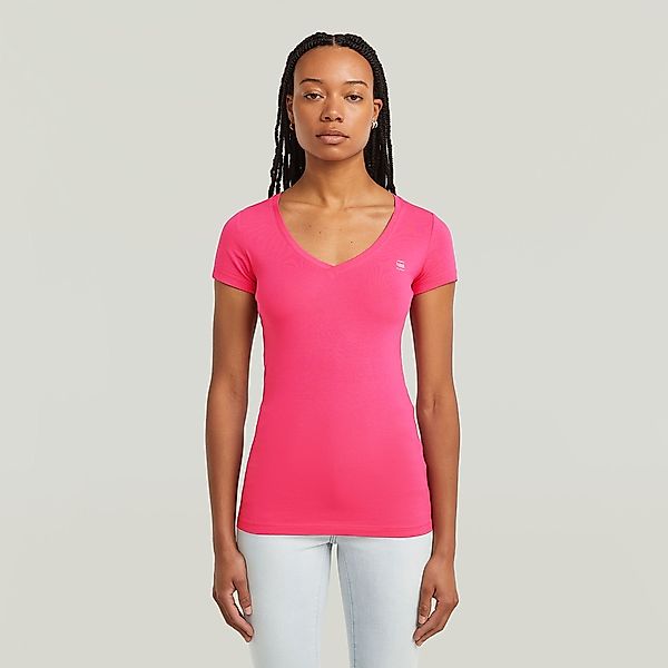 G-STAR V-Shirt "Base v t wmn cap sl", mit kleinem Logodruck vorne günstig online kaufen