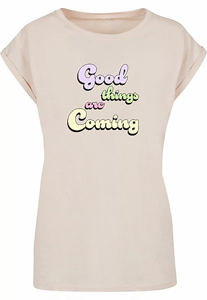 Merchcode T-Shirt "Merchcode Damen Ladies Good Things Extended Shoulder Tee günstig online kaufen