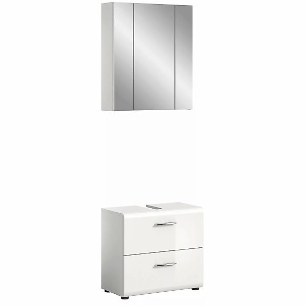 Badkombination Ice 60 cm x 190 cm x 32 cm Weiß-Weiß günstig online kaufen