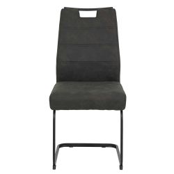 Freischwinger in Anthrazit und Schwarz Griff in der Lehne (Set) günstig online kaufen