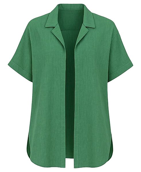 fashionshowcase Leinenhemd Damen Oversize Hemd in Leinenoptik – Einheitsgrö günstig online kaufen