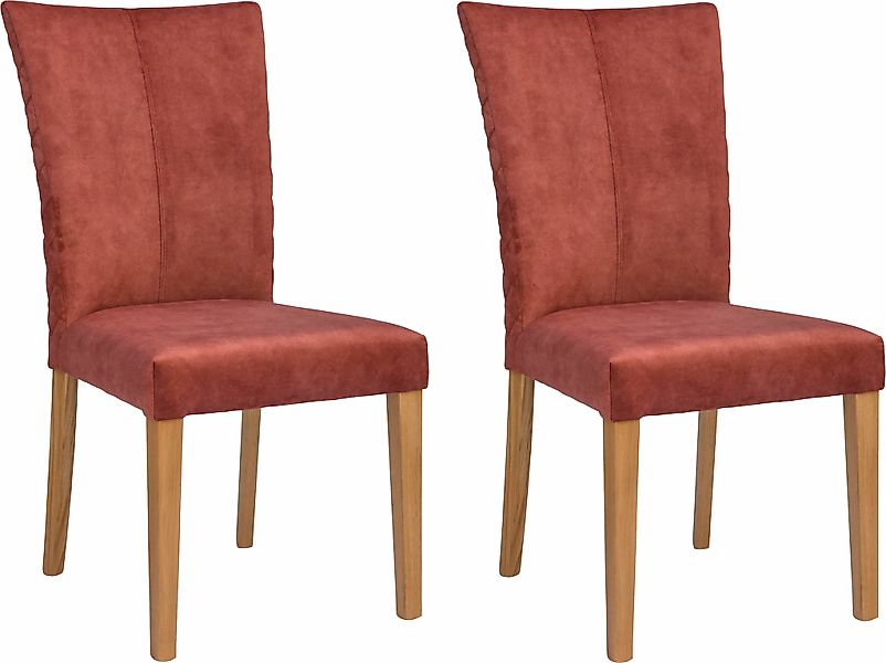 Leonique Esszimmerstuhl "Vence" (Set) 2 Stk. Samtvelours mit Rautensteppung günstig online kaufen