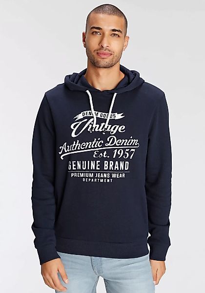 AJC Kapuzensweatshirt mit konstrastfarbenem Labelprint günstig online kaufen