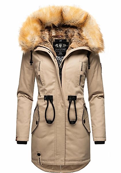 Navahoo Wintermantel "Bombii" stylischer Damen Winterparka mit Kunstfell-Ka günstig online kaufen