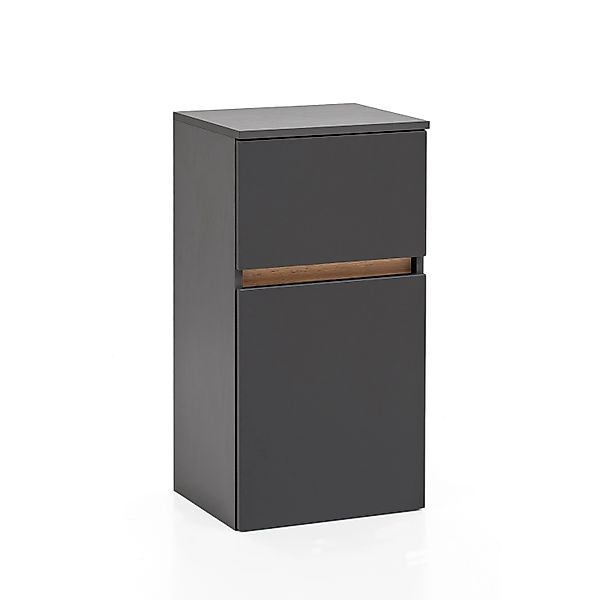 Held Möbel Unterschrank Trient 40 cm matt Grau-Wotaneiche günstig online kaufen