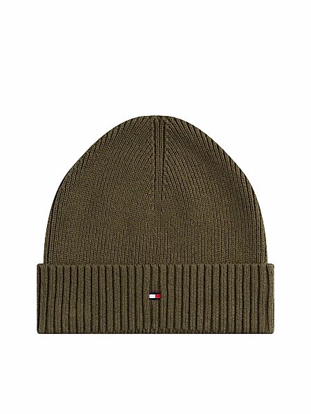 Tommy Hilfiger Strickmütze "TH FLAG PIMA COTTON BEANIE" Beanie mit Logostic günstig online kaufen