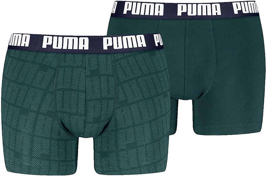 PUMA Boxershorts PUMA MEN LOGO PRINT BOXERS 2P (2er Pack) elastischer Logob günstig online kaufen