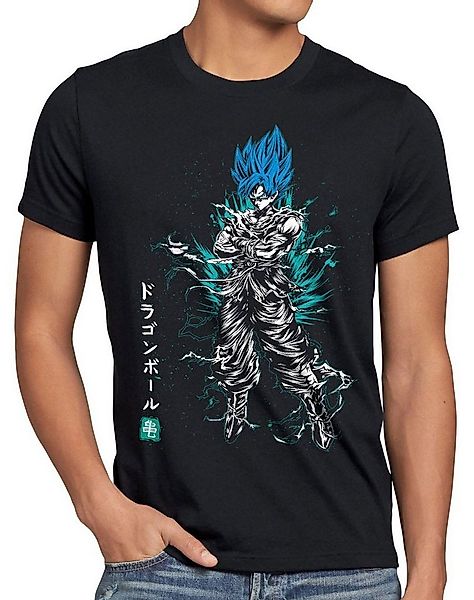 style3 Print-Shirt Herren T-Shirt Songoku Venegance roshi ball z dragon veg günstig online kaufen