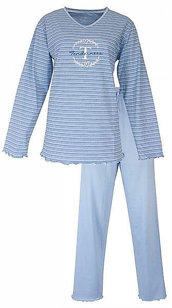 Tenderness Schlafanzug Damen Pyjama lang (2 tlg) Baumwolle günstig online kaufen