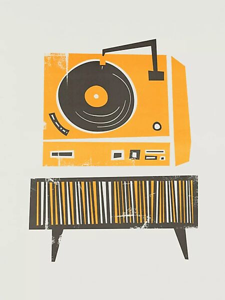 Poster / Leinwandbild - Vinyl Deck günstig online kaufen