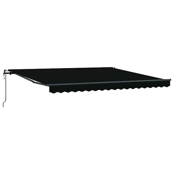 vidaXL Einziehbare Markise Schwarz 400 x 350 cm Stoff und Aluminium 3330781 günstig online kaufen