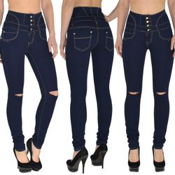 ESRA Skinny-fit-Jeans J22 Risse High Waist günstig online kaufen