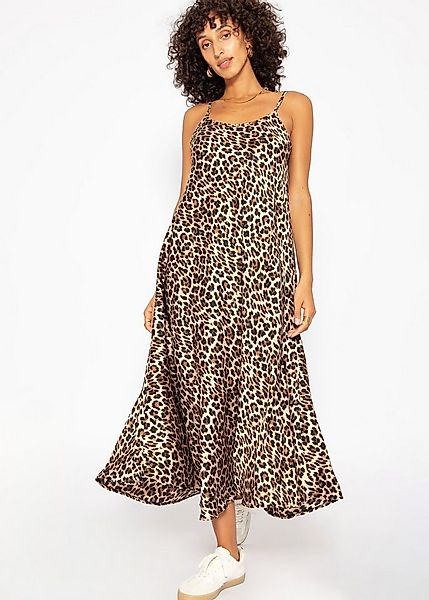 SASSYCLASSY Minikleid Elegantes Midi-Kleid für Damen im Animal-Print Braune günstig online kaufen