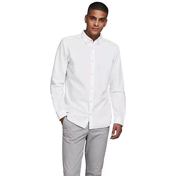 Jack & Jones Summer Slim Langarm Hemd S White günstig online kaufen
