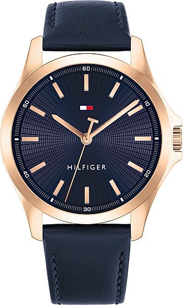 Tommy Hilfiger Quarzuhr BRUCE 1792189, Armbanduhr, Herrenuhr, Lederarmband, günstig online kaufen
