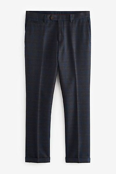 Next Anzughose Karierter Anzug mit Besatz: Skinny-Fit-Hose (1-tlg) günstig online kaufen