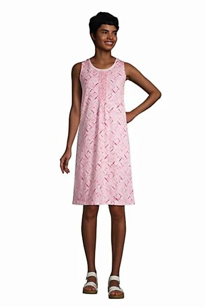 Ärmelloses Kleid mit Biesenfalten, Damen, Größe: M Normal, Pink, Baumwoll-M günstig online kaufen