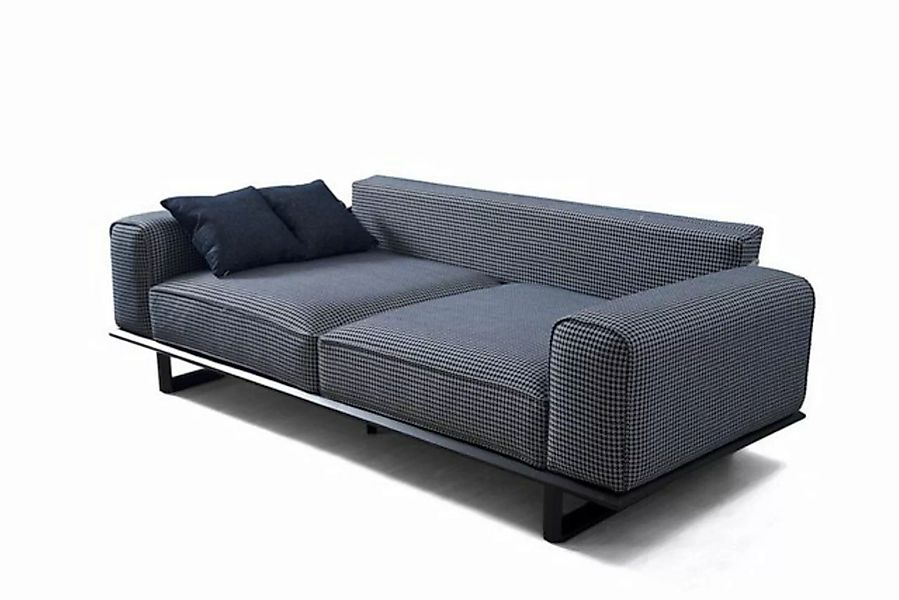 JVmoebel Sofa Designer Graue Couch Luxuriöses Wohnzimmer 3-Sitzer Textilsof günstig online kaufen