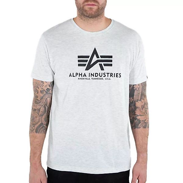 Alpha Industries Basic Kurzärmeliges T-shirt XS White Melange günstig online kaufen
