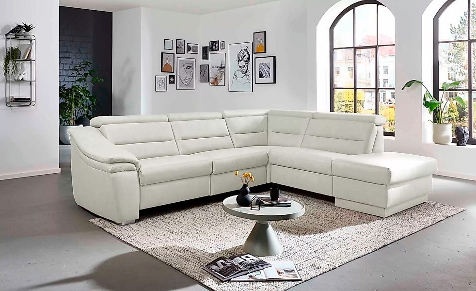 meinSofa Ecksofa   Ivonne ¦ silber ¦ Maße (cm): B: 294 H: 84 T: 245.0 Polst günstig online kaufen