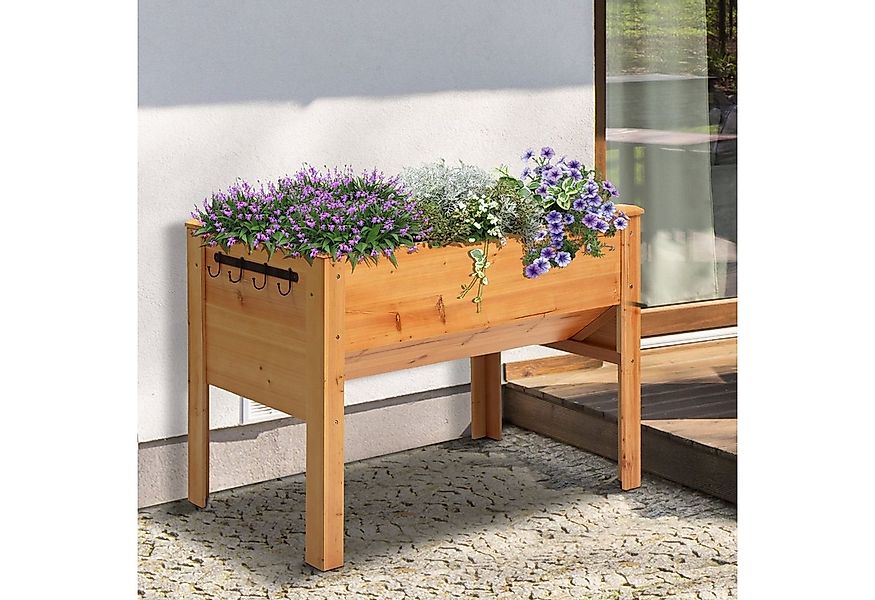 Outsunny Hochbeet mit Abflussloch (Kräuterbeet, 1 St., Pflanzkasten), für G günstig online kaufen
