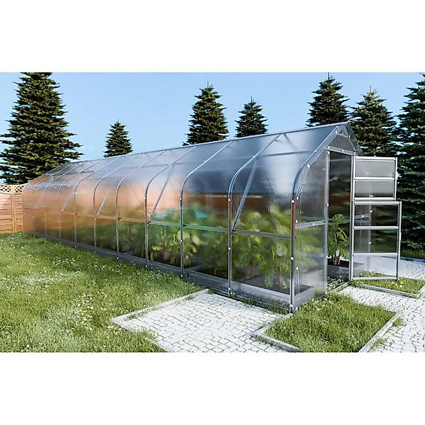 Klasika Greenhouses Drop KLASIKA Gewächshaus 25m2, 2,5m x 10m, 6 mm Polycar günstig online kaufen