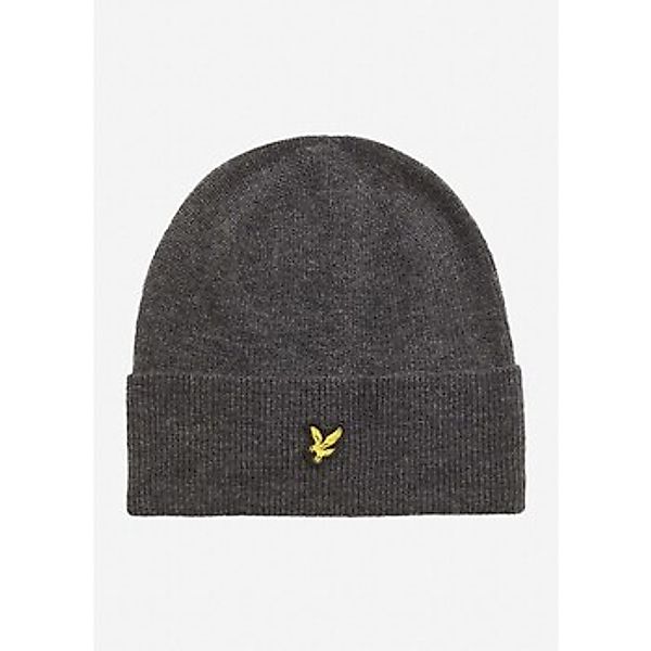 Lyle & Scott  Mütze Lambswool blend ribbed beanie - charcoal marl günstig online kaufen